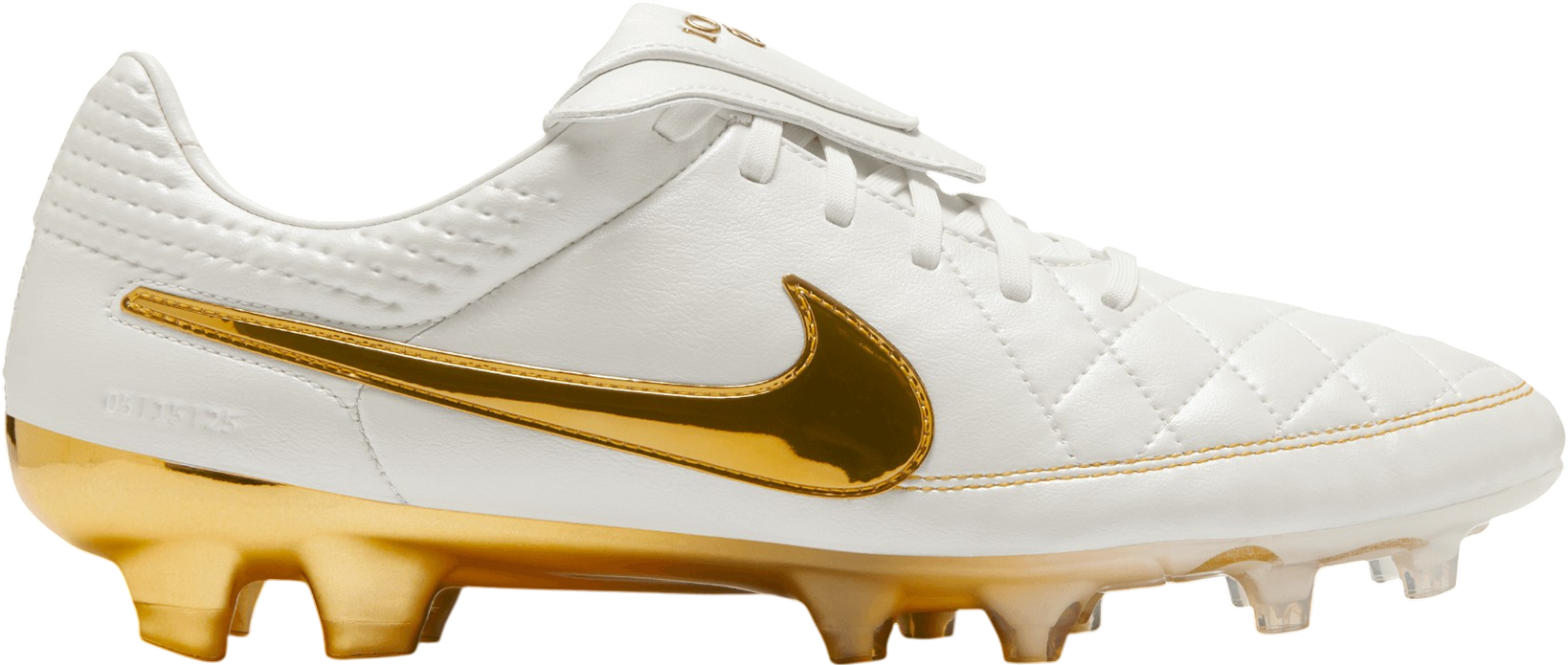Kopačky Nike Tiempo Legend "R10 - Touch of Gold" FG bílá