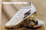 Electrum Pack – kopačky Skechers ve zlatém a stříbrném kabátě